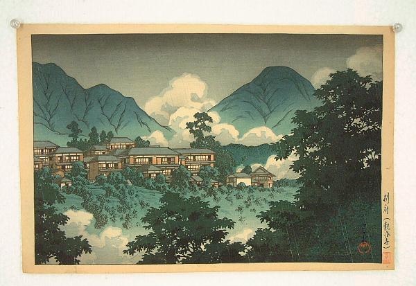 Hasui Kawase - Kannonji Temple in Beppu- Kankaiji Temple