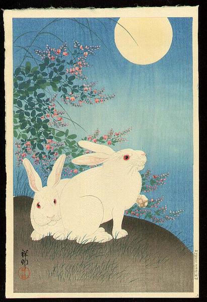 Ohara Koson - Two rabbits