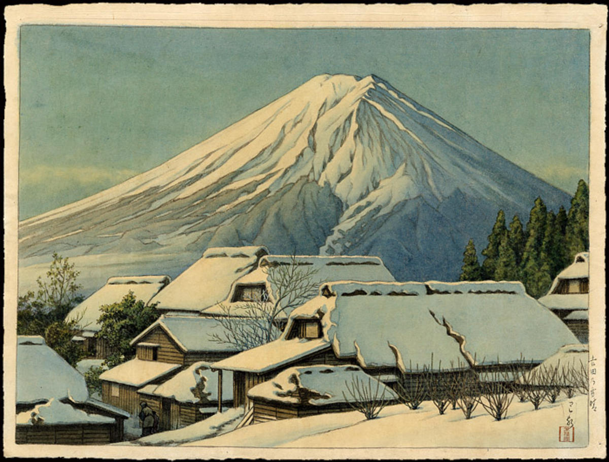 Hasui Kawase - Clearing After a Snowfall, Yoshida