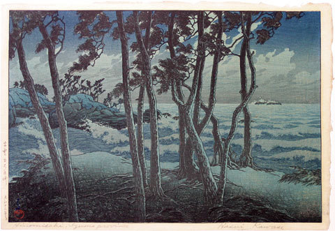 Hasui Kawase - Souvenirs of Travel, Third Series: Hinomizaki, Izumo (Tabi miyage dai sanshu: Izumo Hinomisaki)