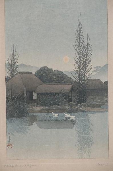 Hasui Kawase - Ukijima, Ryujo, Ibaragi, Ukishima- Yanaginawa