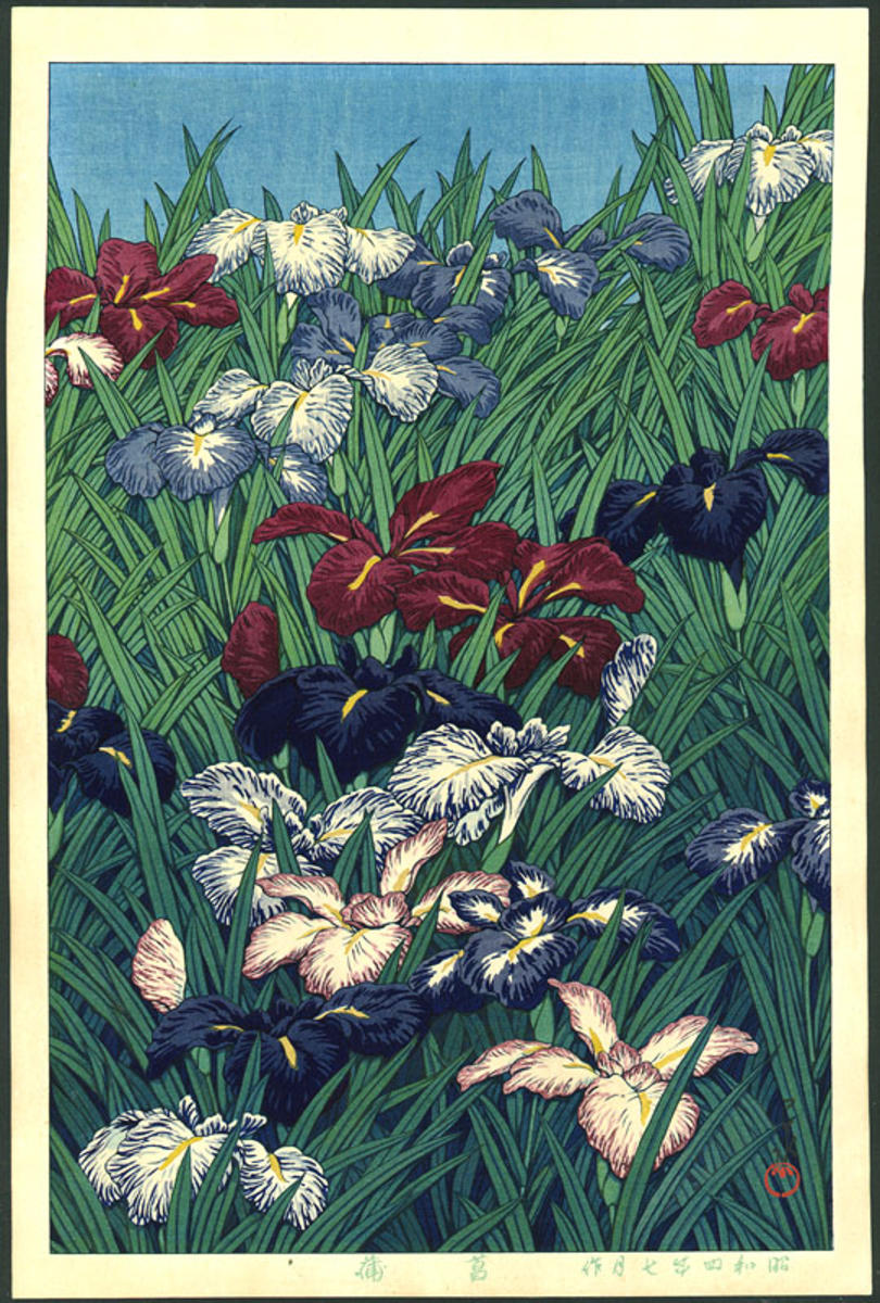 Hasui Kawase - Iris Flowers