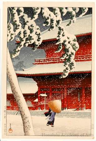 Hasui Kawase - Zöjöji Temple, Shiba