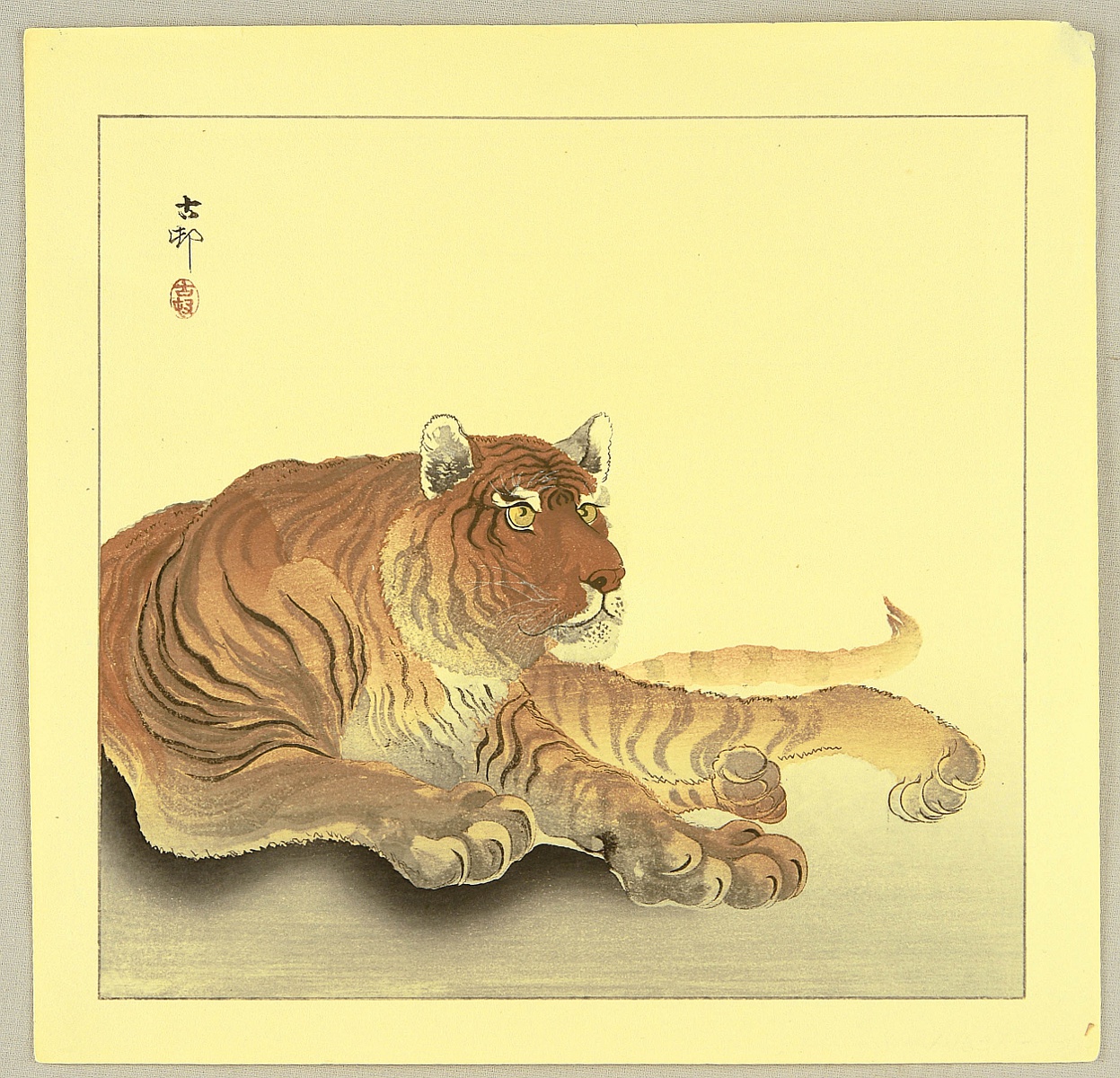 Ohara Koson - Reclining Tiger