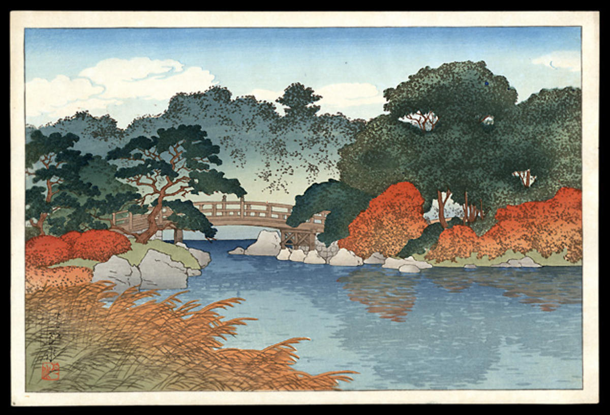 Hasui Kawase - Autumn Garden