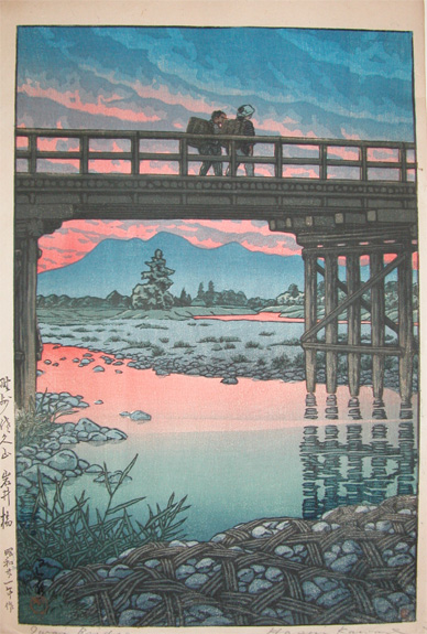 Hasui Kawase - Iwai Bridge