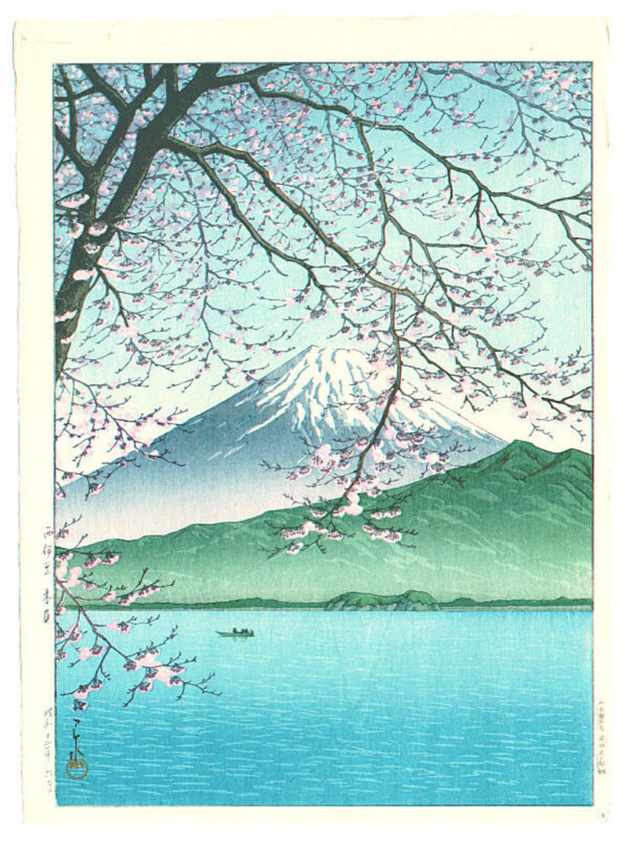 Hasui Kawase - Nishi Izu, Kisho no Fuji