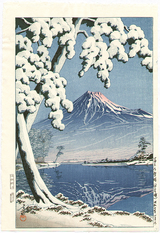 Hasui Kawase - Mt Fuji after the Snow