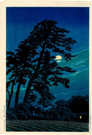 Hasui Kawase - Moon at Magome