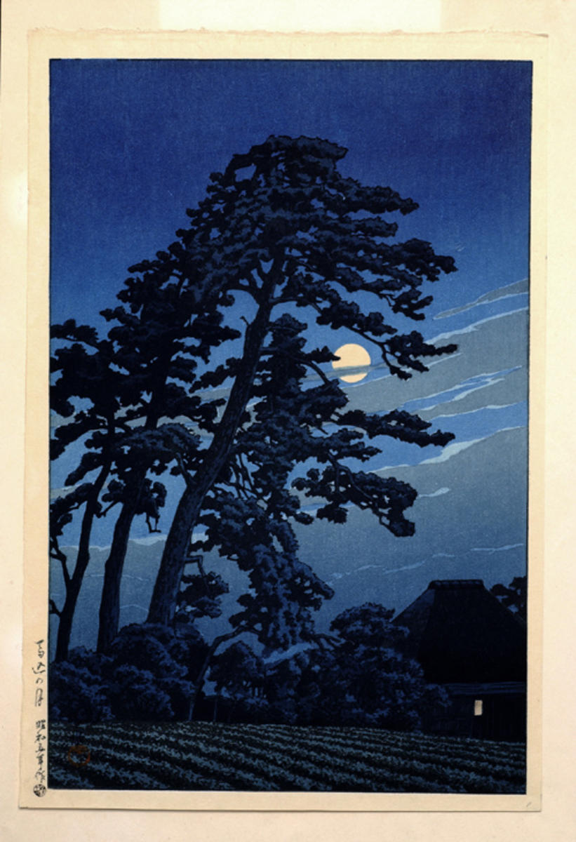 Hasui Kawase - Moon At Magome — 馬込の月