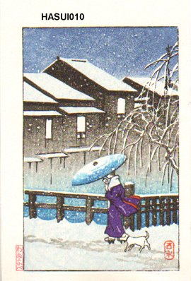 Hasui Kawase - Walk in the Snow