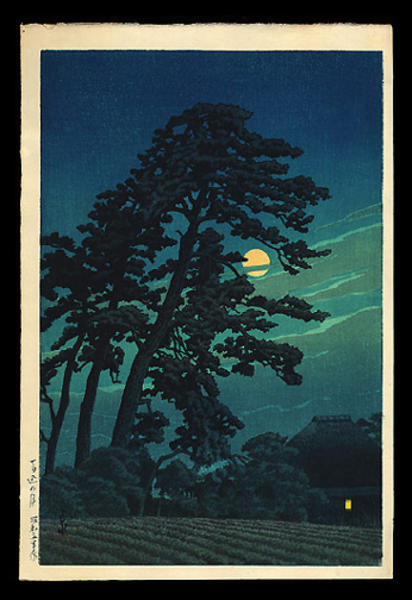 Hasui Kawase - Moon At Magome — 馬込の月