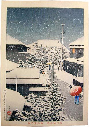 Hasui Kawase - Snow at Daichi (Daichi no yuki)