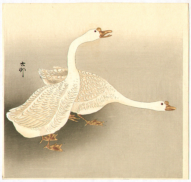 Ohara Koson - Two White Geese