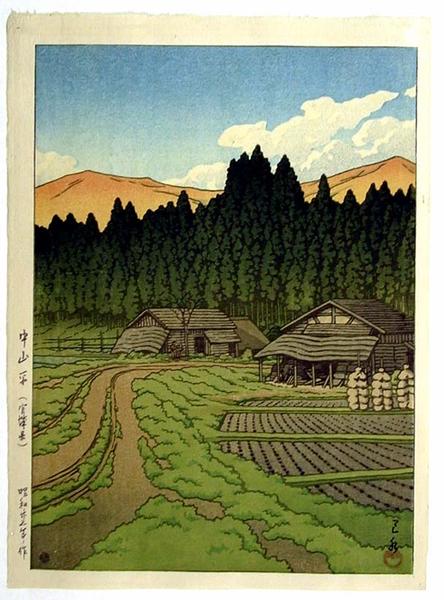 Hasui Kawase - Nakayamadaira. Miyagi Prefecture