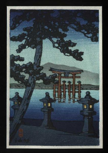 Hasui Kawase - Evening at Miyajima