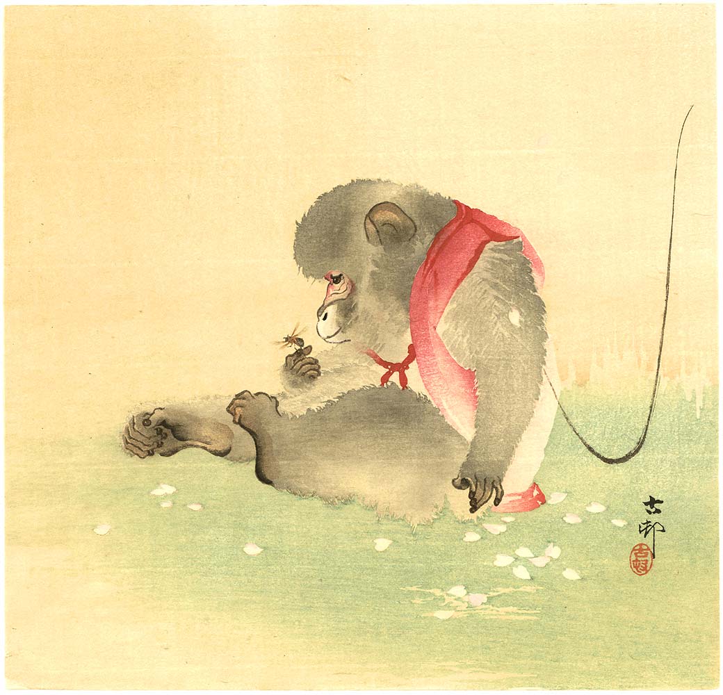 Ohara Koson - Monkey and Bee