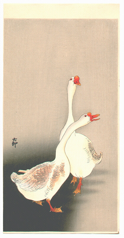 Ohara Koson - Two White Geese