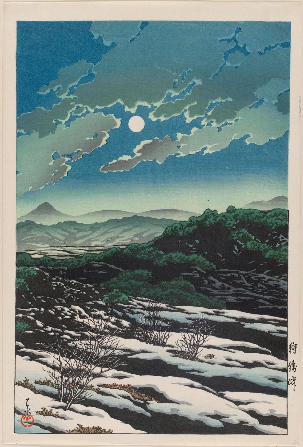 Hasui Kawase - Karikachi Mountain Pass (Karikachi tôge)