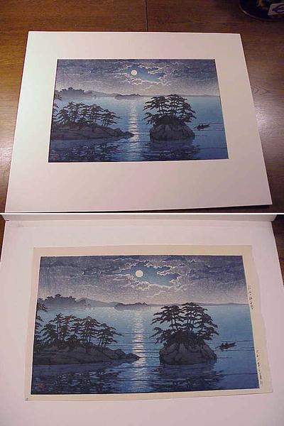 Hasui Kawase - Futago Island – Moonlight At Matsushima