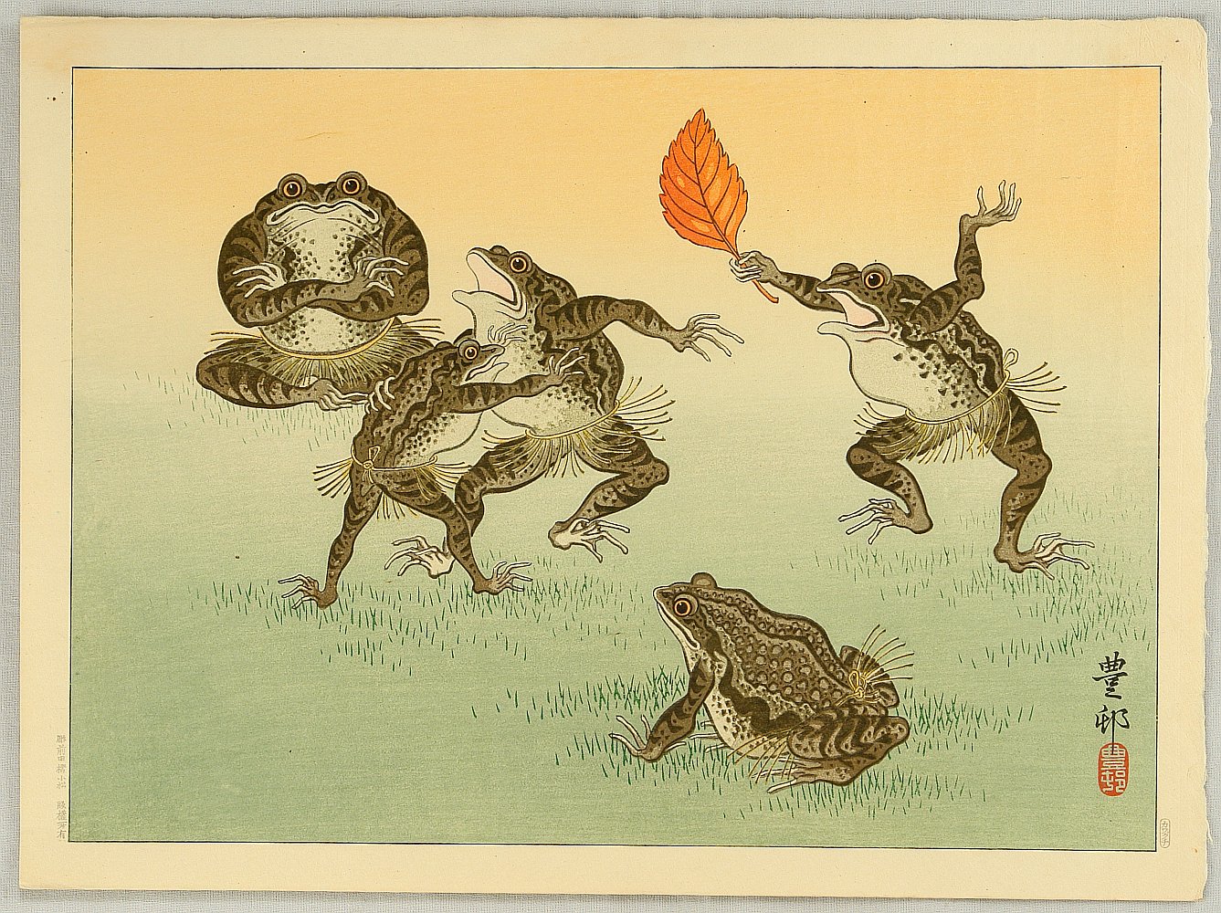 Ohara Koson - Frog Sumo