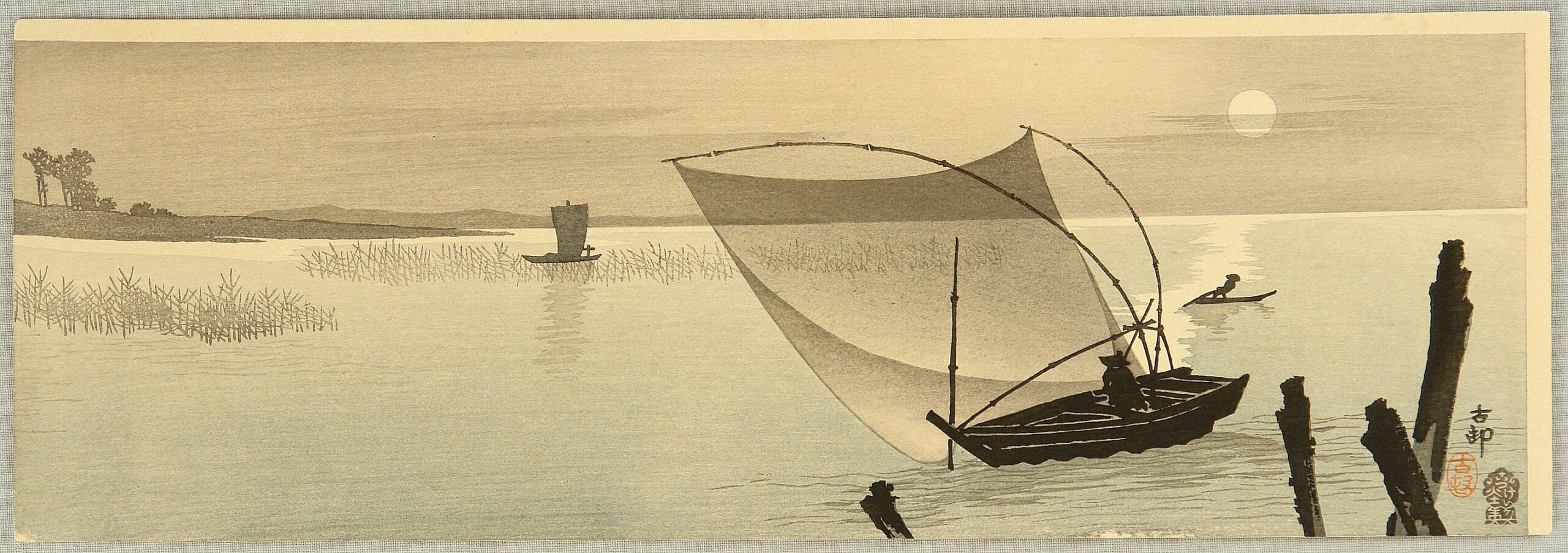 Ohara Koson - Fishermen at Dawn