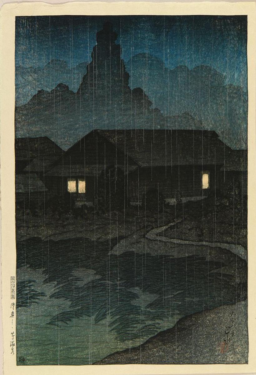 Hasui Kawase - Tsuta Hotspring, Mutsu Province