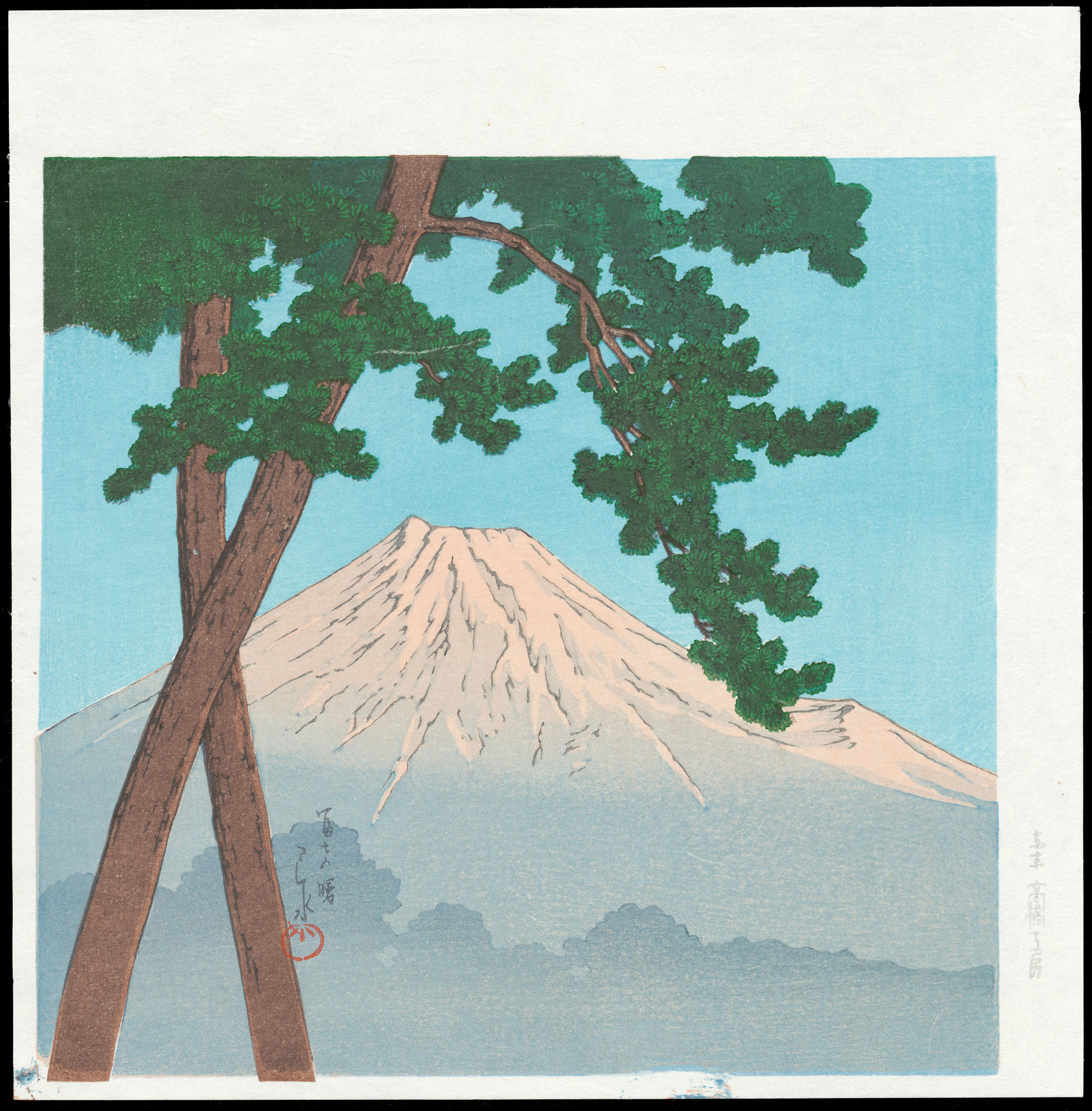 Hasui Kawase - Mt Fuji at Dawn – 富士の朝