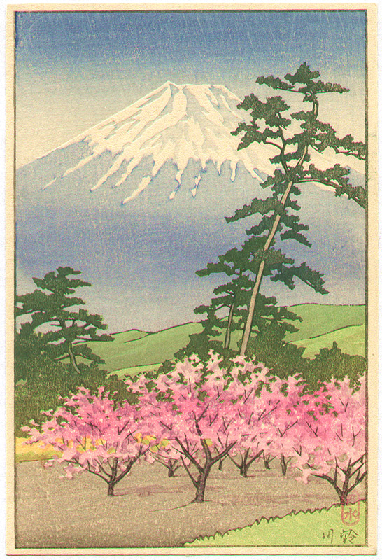 Hasui Kawase - Mt. Fuji and Sugukawa