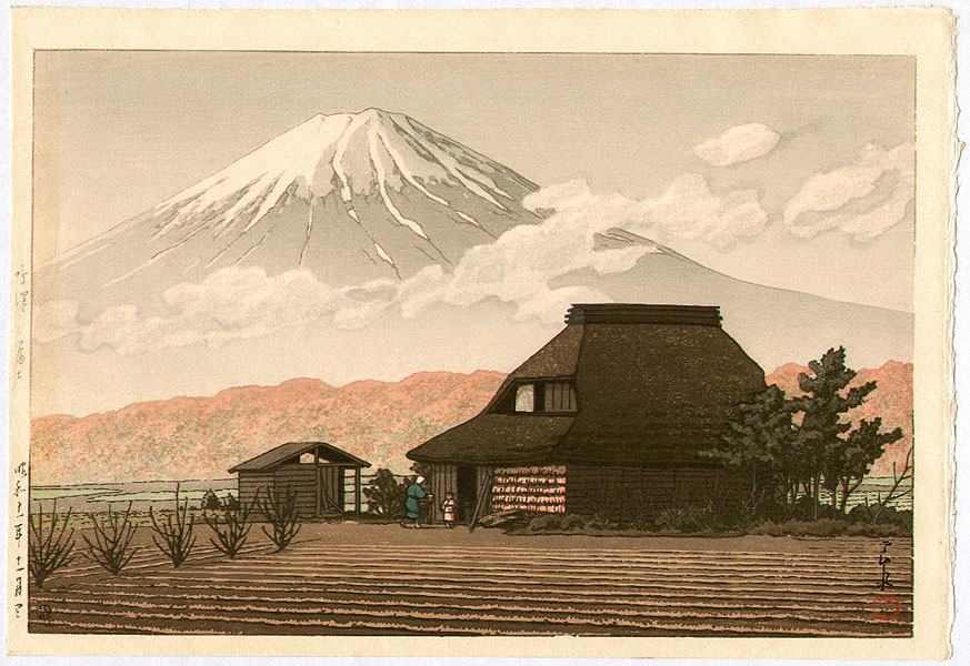 Hasui Kawase - Mt. Fuji Seen from Narusawa