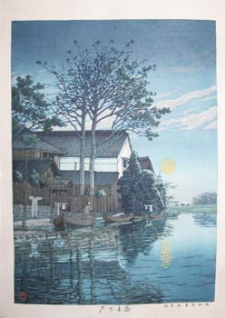 Hasui Kawase - Dusk at Itako