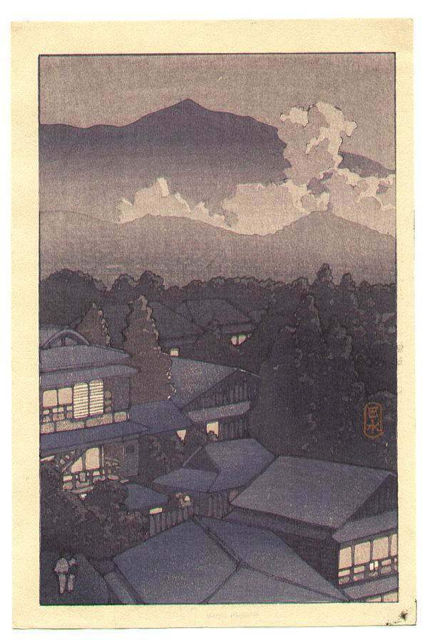 Hasui Kawase - Clouds and Mountain Resort