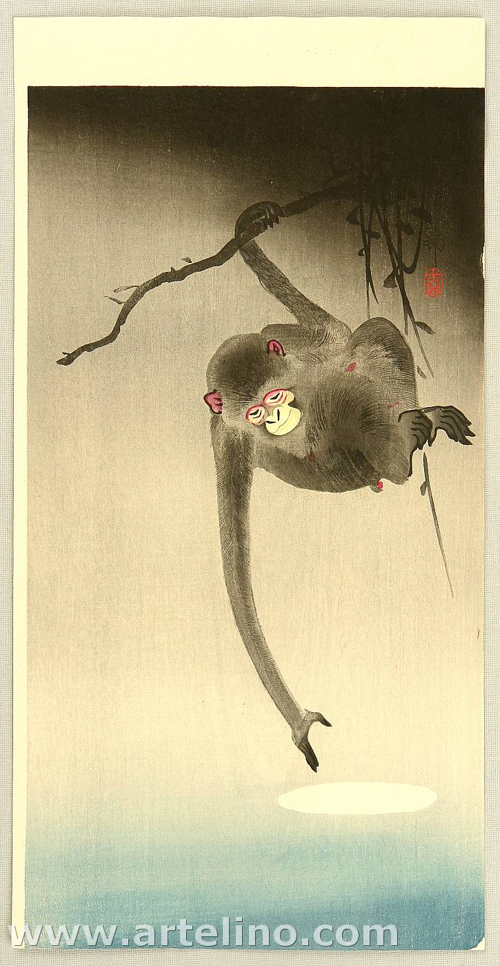 Ohara Koson - Monkey and Moon