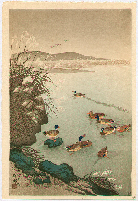 Ohara Koson - Pond in Late Autumn