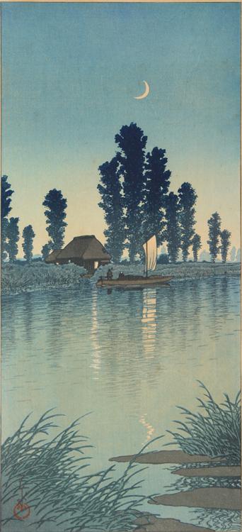 Hasui Kawase - Dusk at Itako