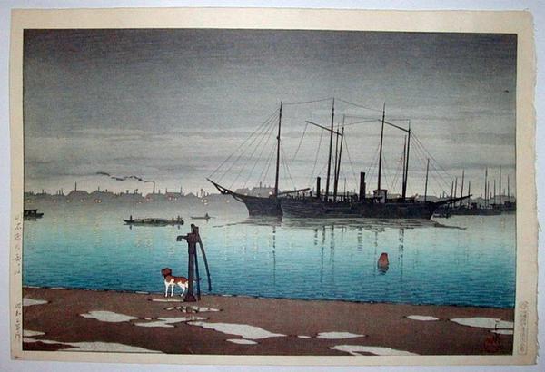 Hasui Kawase - After The Rain At Akashi Town