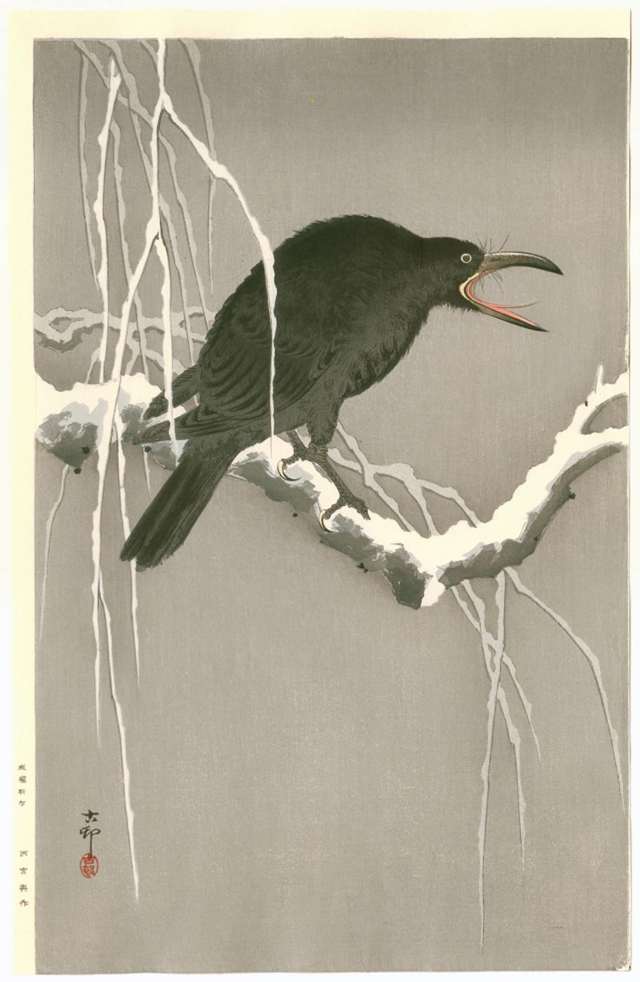 Ohara Koson - Screaming Crow