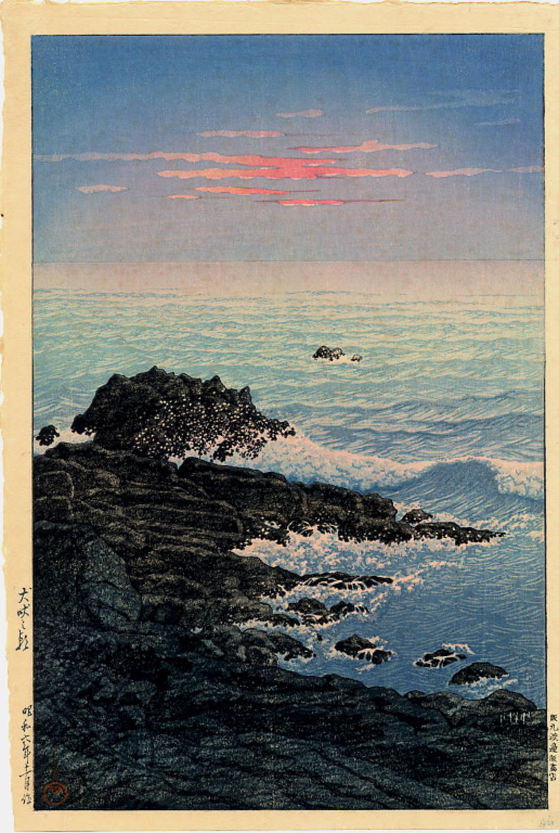 Hasui Kawase - Morning of Cape Inubo