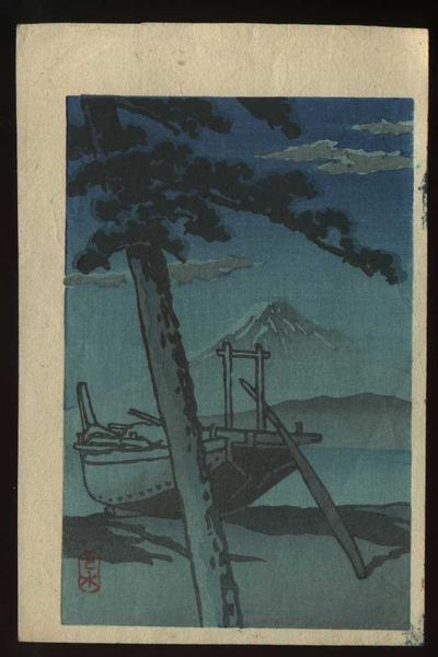 Hasui Kawase - Mt. Fuji in twilight