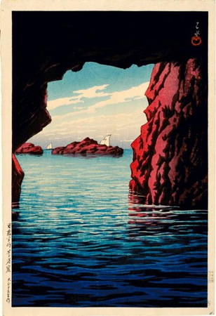 Hasui Kawase - Köjaku Cavern, Oga Peninsula