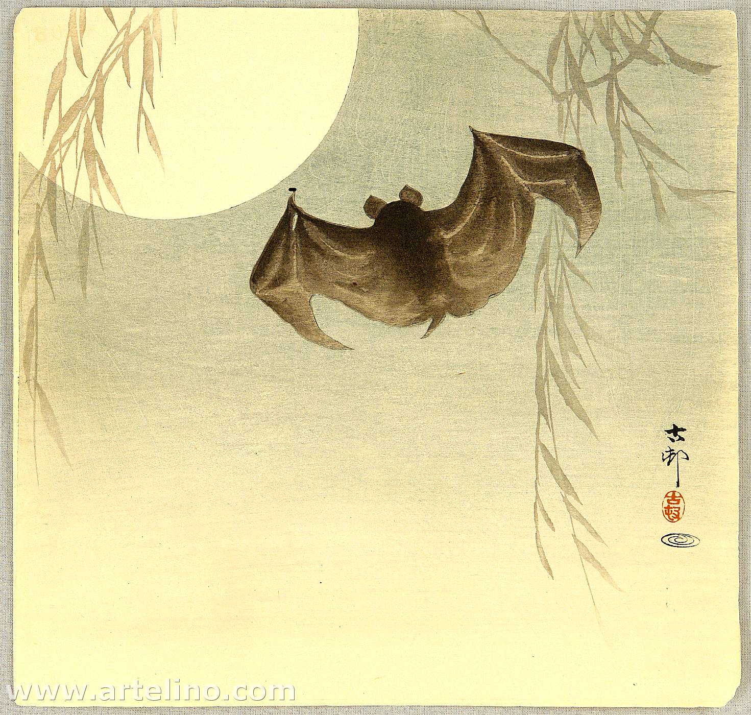 Ohara Koson - Flying Bat
