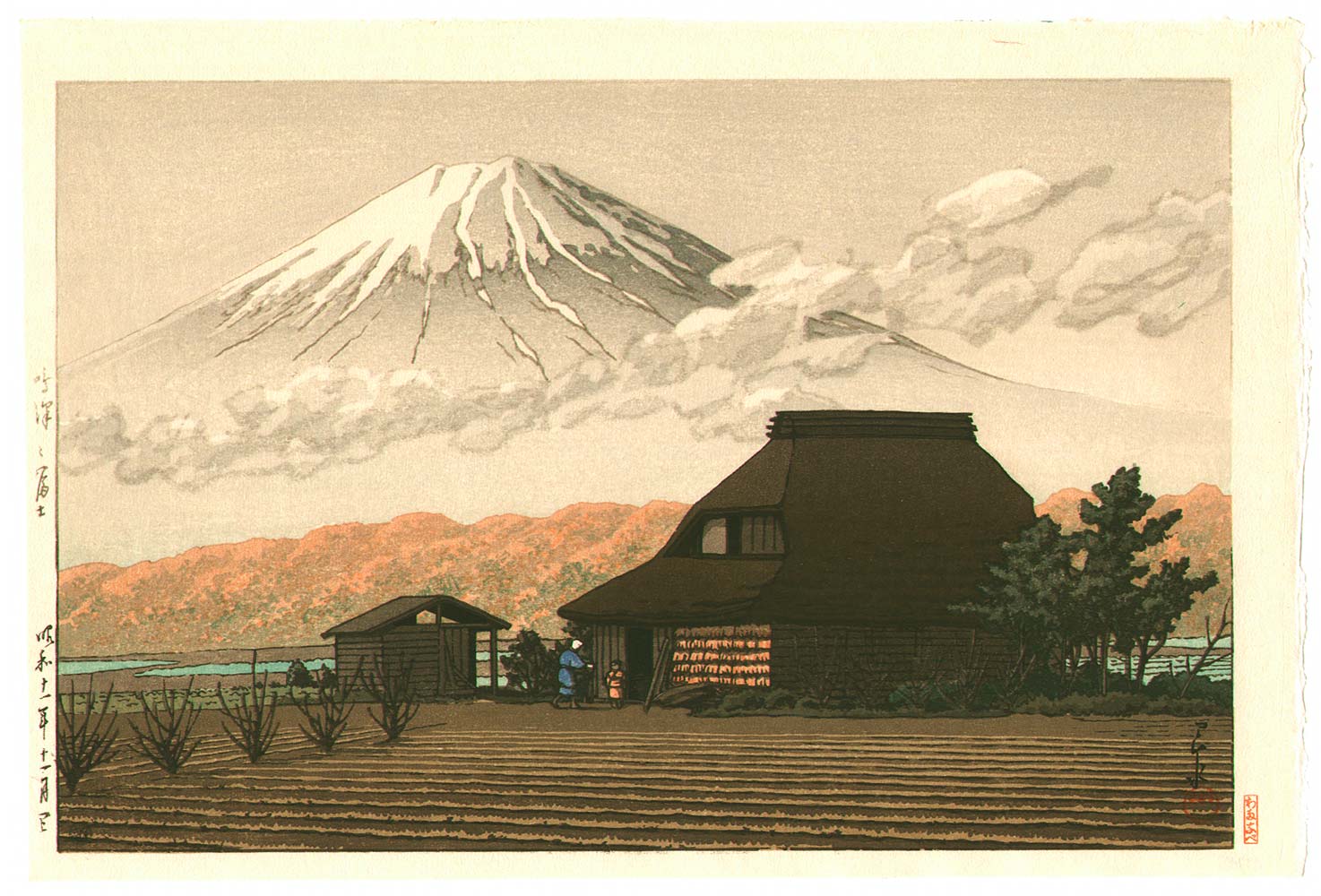 Hasui Kawase - Mt. Fuji from Narusawa