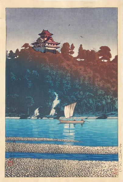 Hasui Kawase - Kiso River- at Inuyama