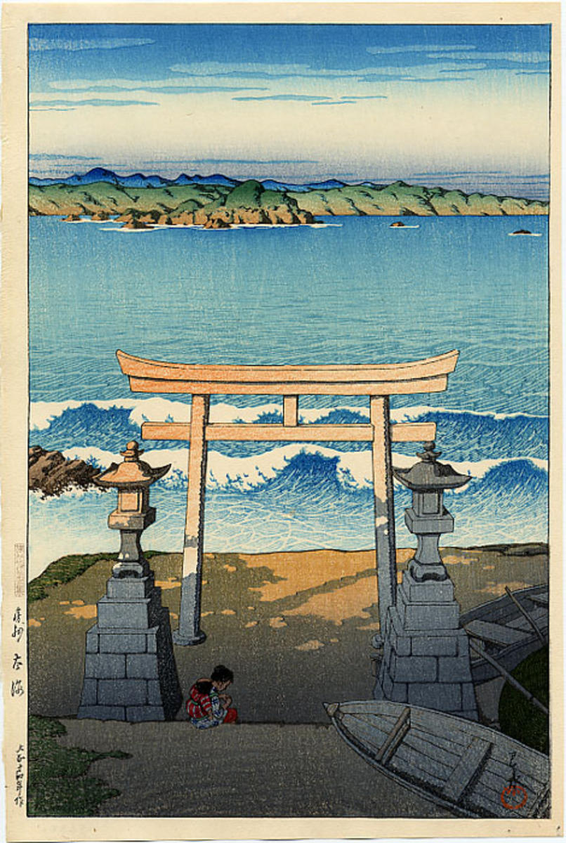 Hasui Kawase - Pacific Ocean, Boshu