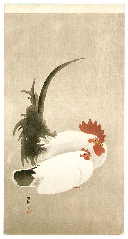 Ohara Koson - Rooster and Hen