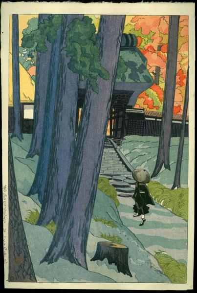 Hasui Kawase - Engakuji Temple in Kamakura