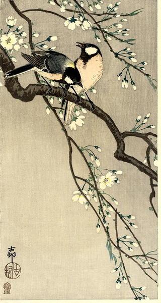 Ohara Koson - Tits on Cherry Branch