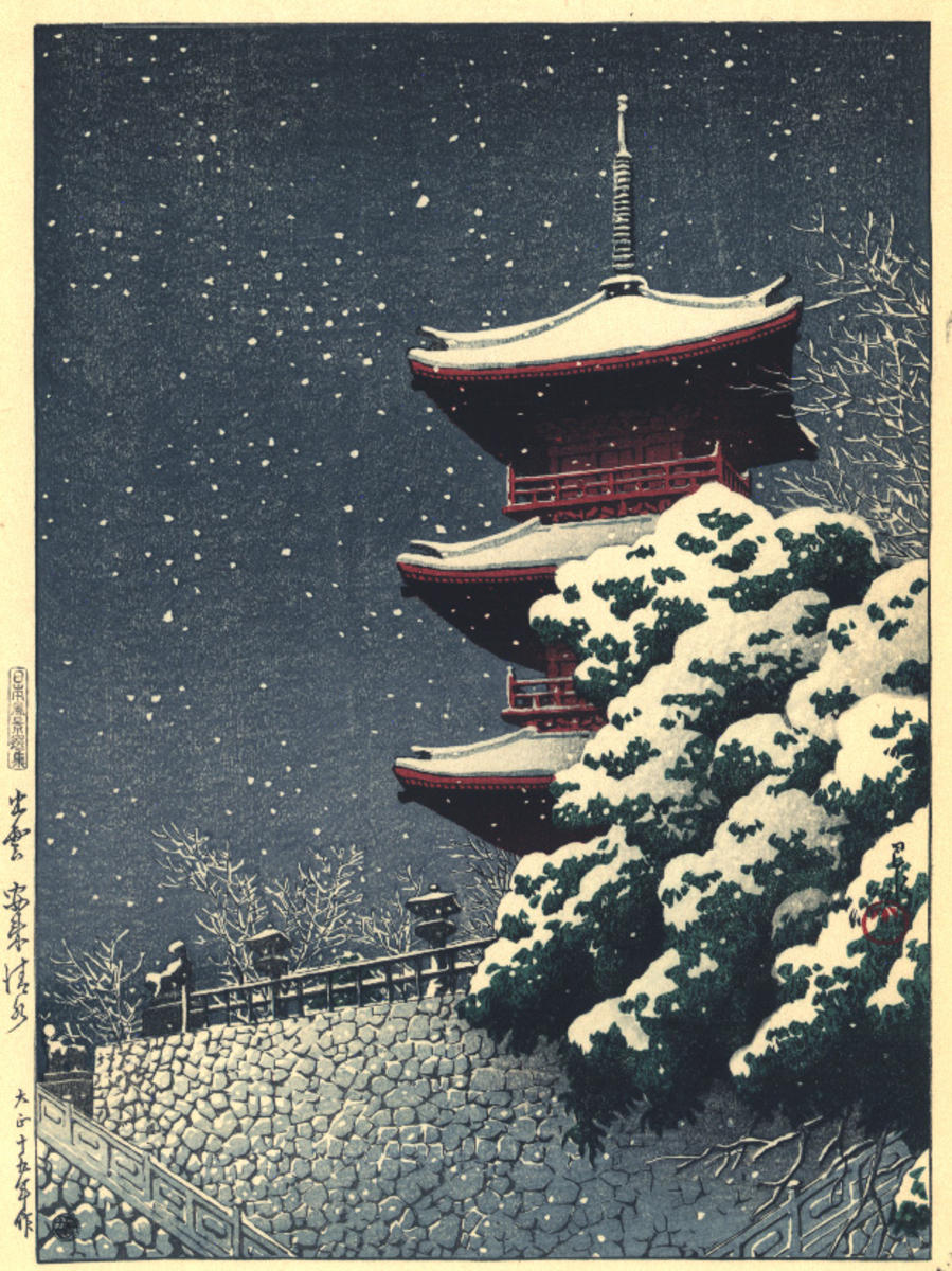 Hasui Kawase - Yasugi Kiyomizu Temple, Izumo