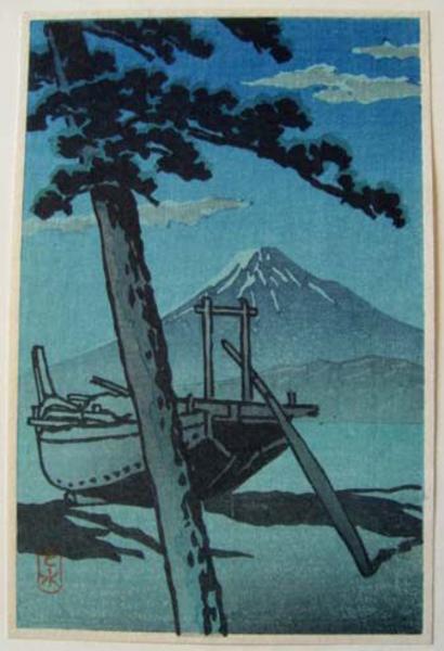 Hasui Kawase - Mt. Fuji in twilight