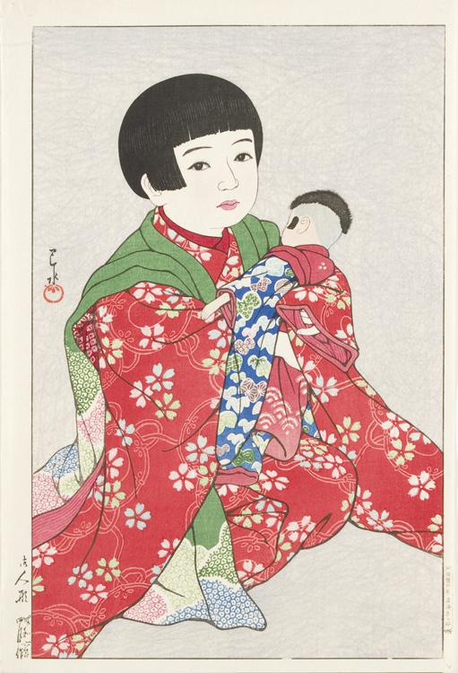 Hasui Kawase - A Doll, from the series Twelve Subjects of Children